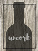 Diamond Painting of a Wine Bottle Silhouette with the Word 'Uncork