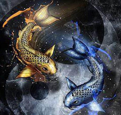 Image of Diamond Painting of Yin Yang Koi Fish