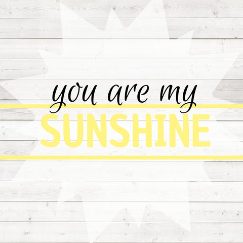 Image of Diamond Painting of the Phrase 'You Are My Sunshine' on a Wooden Background