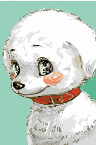 Image of Sweet Puppy - DIY Painting By Numbers