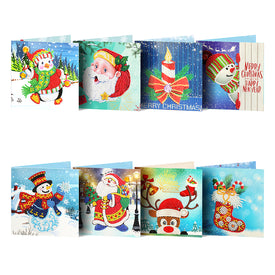 Blue Christmas (8pcs) - DIY Diamond Painting Christmas Cards