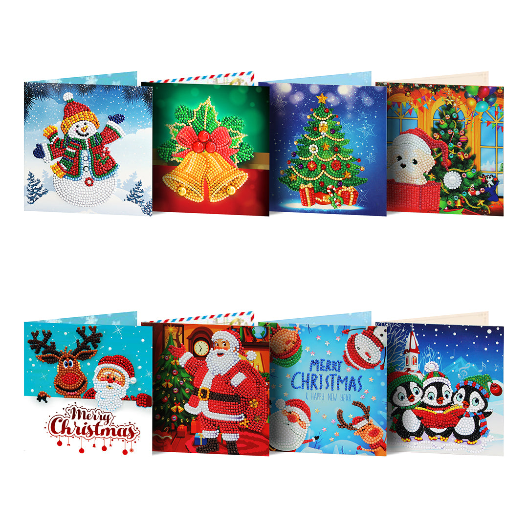 Christmas Set (8pcs) - DIY Diamond Painting Christmas Cards