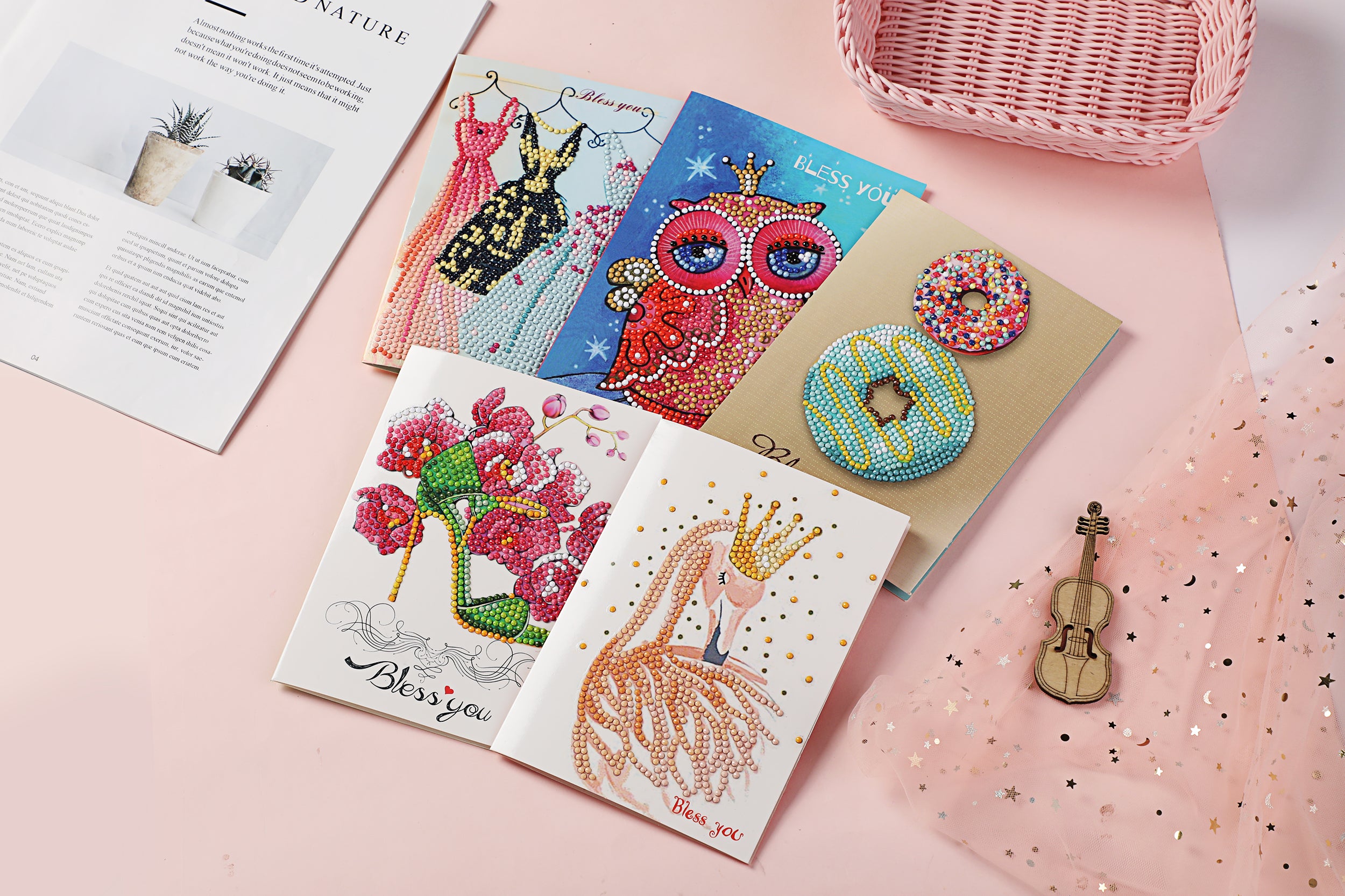 Inspiration Cards #3 (5pcs) - DIY Diamond Painting Greeting Cards