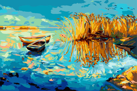 Image of Fishing Boat - DIY Painting By Numbers