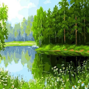 Green Lake -  DIY Painting By Numbers