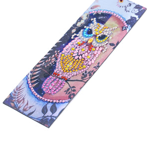 Pink Owl - Diamond Painting Bookmark