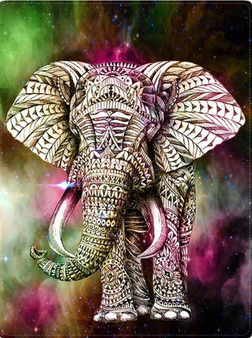 Image of diamond painting elephant