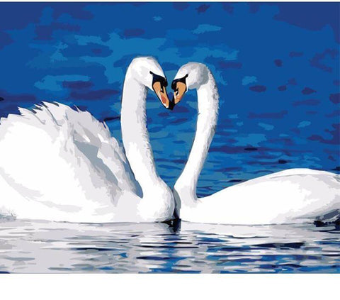 Image of White Swans - DIY Diamond Painting