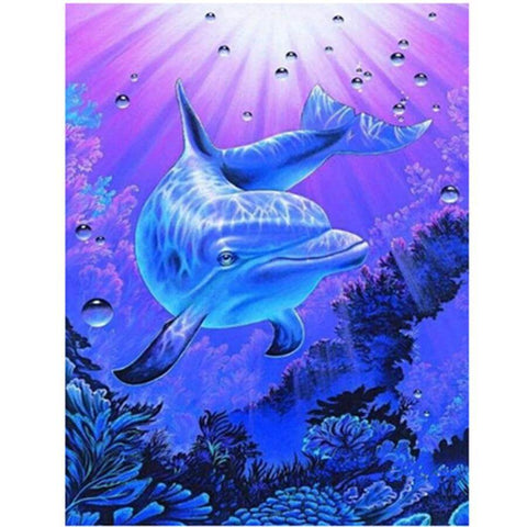 Image of Dolphin Crystal Clear - DIY Diamond Painting