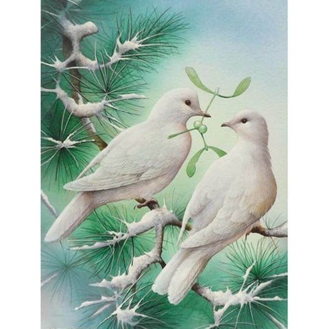 Image of Two Doves - DIY Diamond  Painting