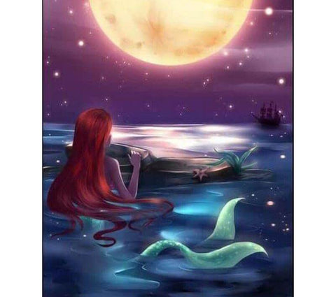 Image of Mermaid under the moon - DIY Diamond Painting