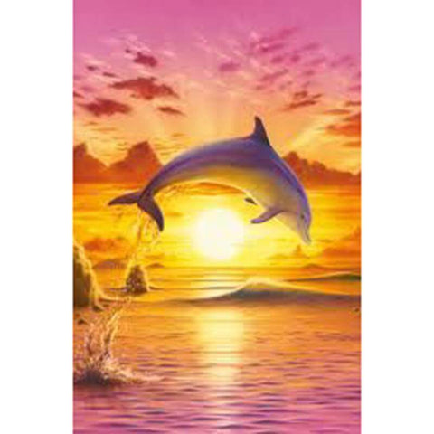 Image of Dolphin in a sunset - DIY Diamond Painting