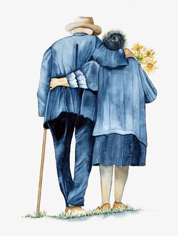 Image of old couple painting