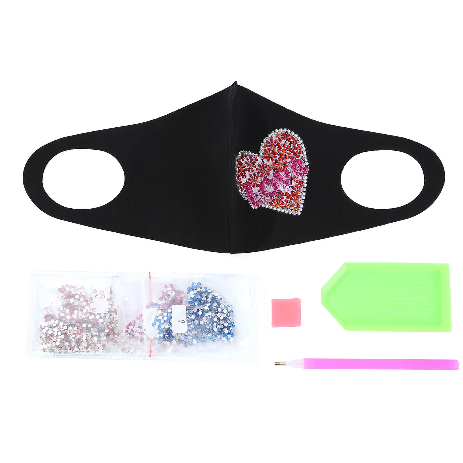 Pink Heart - DIY Diamond Face Mask