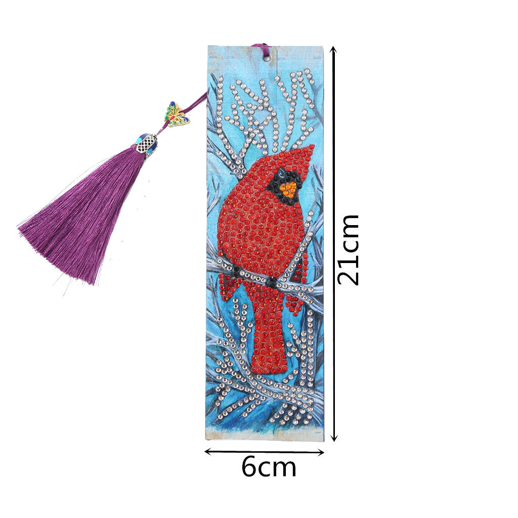 Cardinal Bird - Diamond Painting Bookmark
