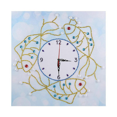 Image of Rhinestone Fish Wall Clock - DIY Diamond Painting