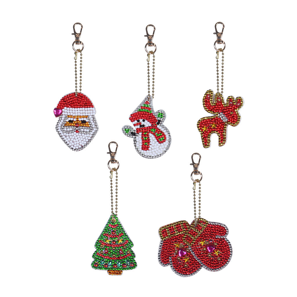 Christmas (5pcs) - DIY Diamond Painting Keychain