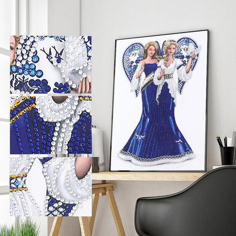 Image of Two Angels Special Shaped Drills DIY Partial Diamond Painting