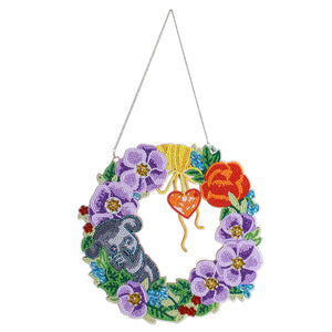 Flower Wreath - 5D DIY Diamond Painting Wall Hanging Decoration