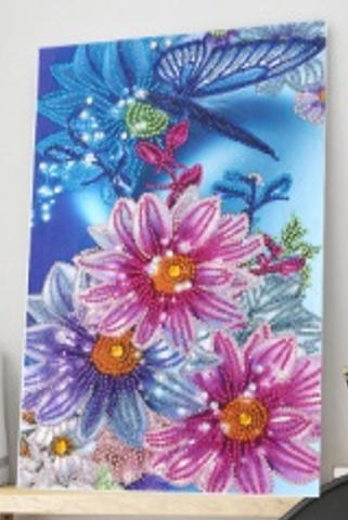 Image of Flowers Special Shaped Drills DIY Partial Diamond Painting