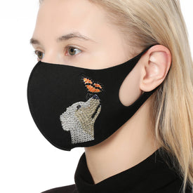 Dog and Butterfly - DIY Diamond Face Mask