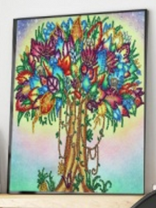 Majestic Tree Special Shaped Drills DIY Partial Diamond Painting