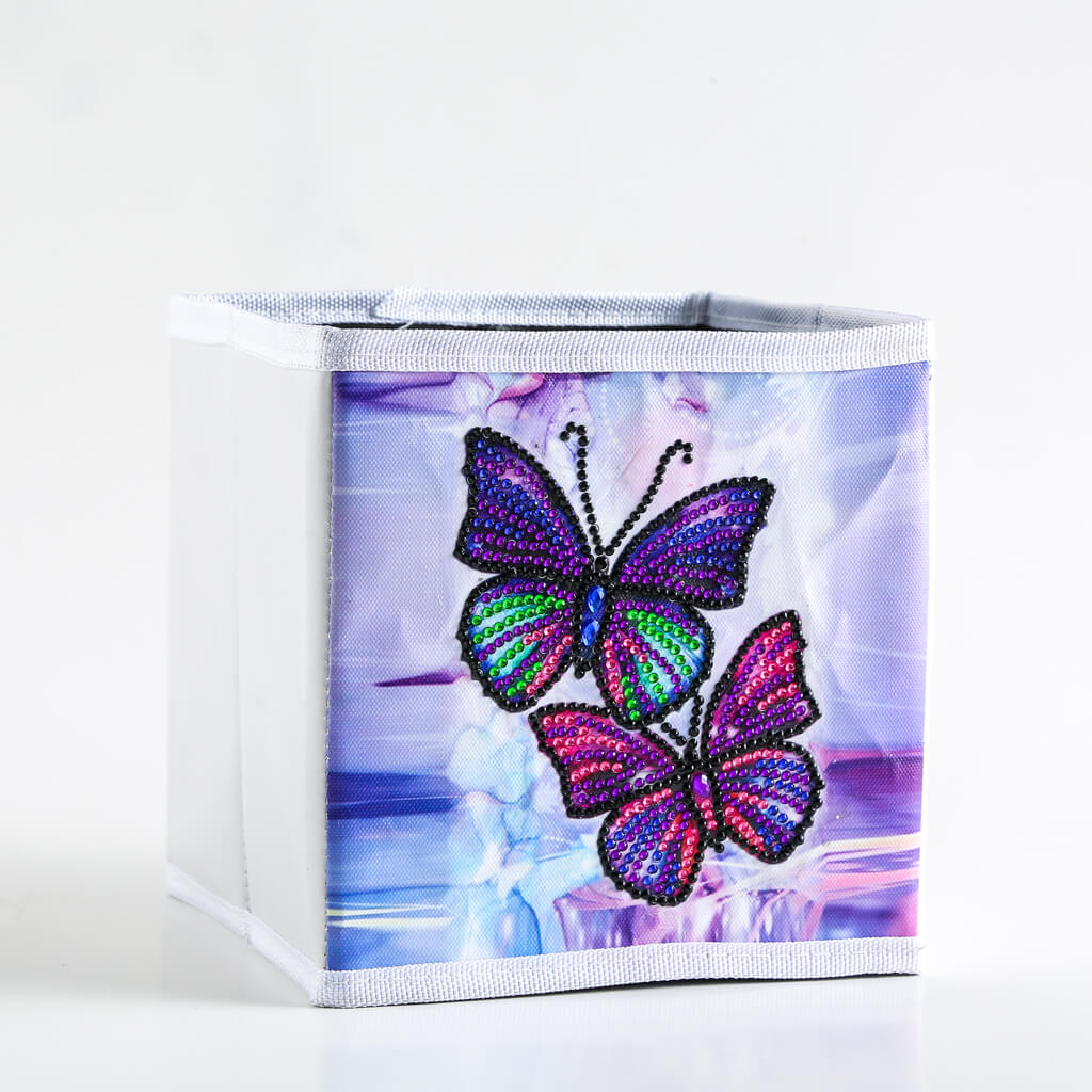 Blue Butterfly - DIY Diamond Collapsible Storage Basket