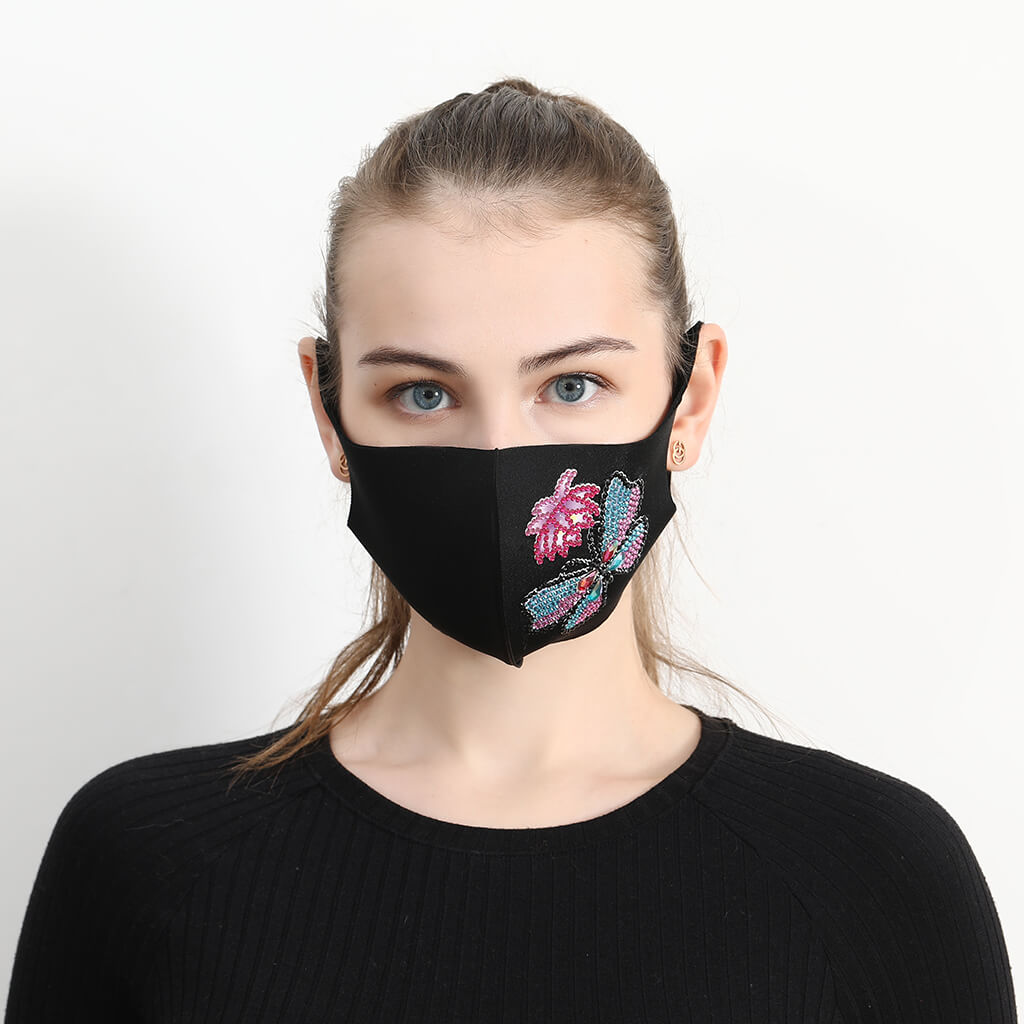 Flower and Butterfly - DIY Diamond Face Mask
