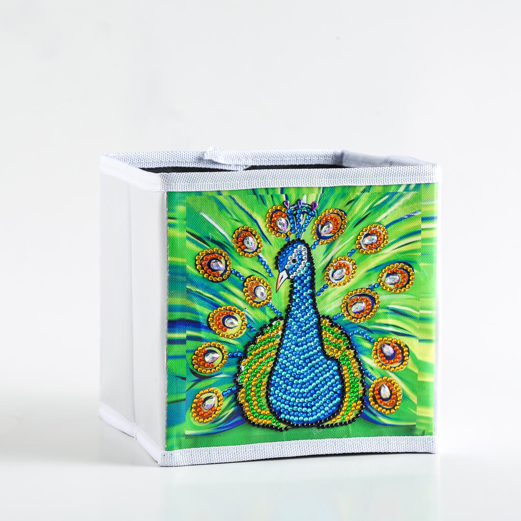 Peacock - DIY Diamond Collapsible Storage Basket