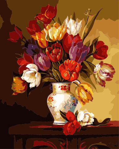 Image of Matte Flowers - DIY Painting By Numbers