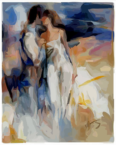 Image of Lovers in White - DIY Painting By Numbers