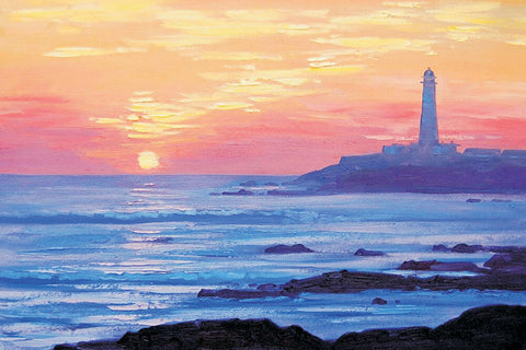 Image of Light House Scenery - DIY Painting By Numbers