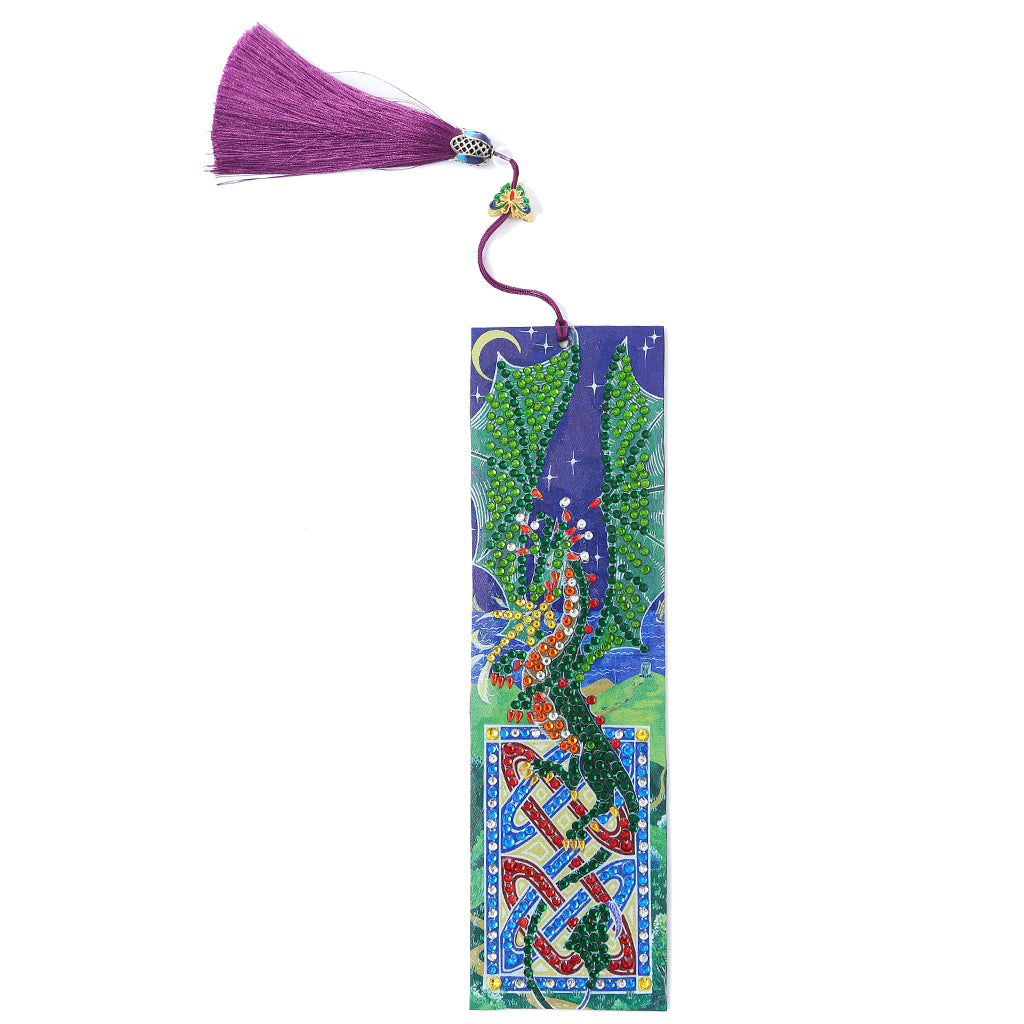 Green Dragon - Diamond Painting Bookmark
