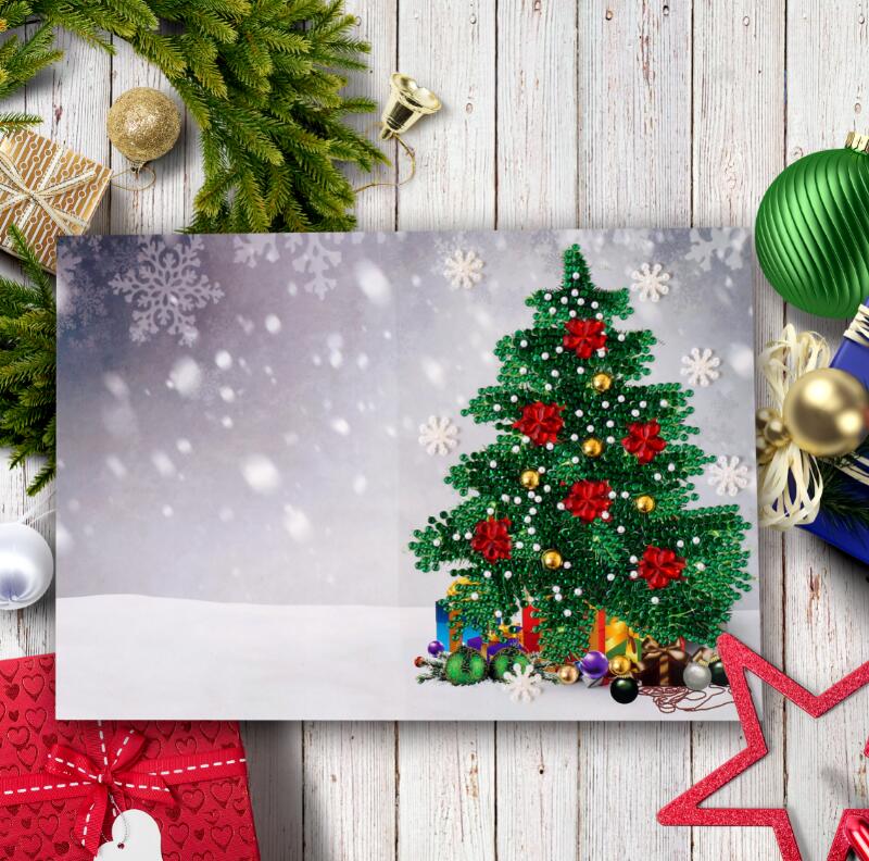 4pcs Christmas Card DIY Diamond Painting