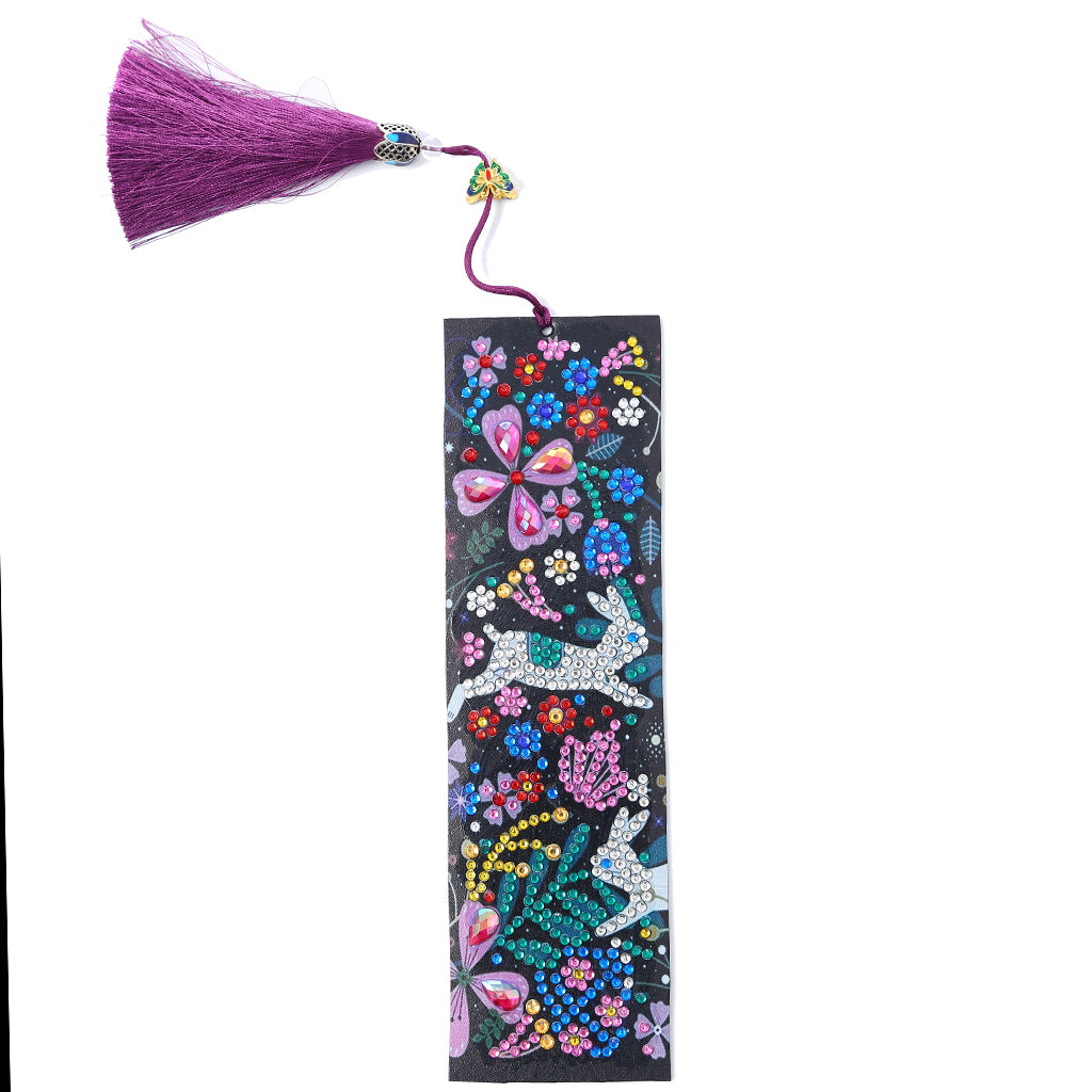 Happy Rabbit - Diamond Painting Bookmark