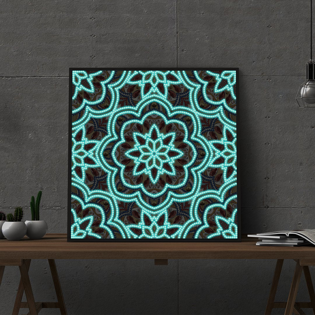 Mandala #9 - DIY Diamond Painting Glow in the Dark