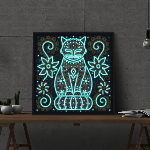 Image of Cat - DIY Diamond Painting Glow in the Dark