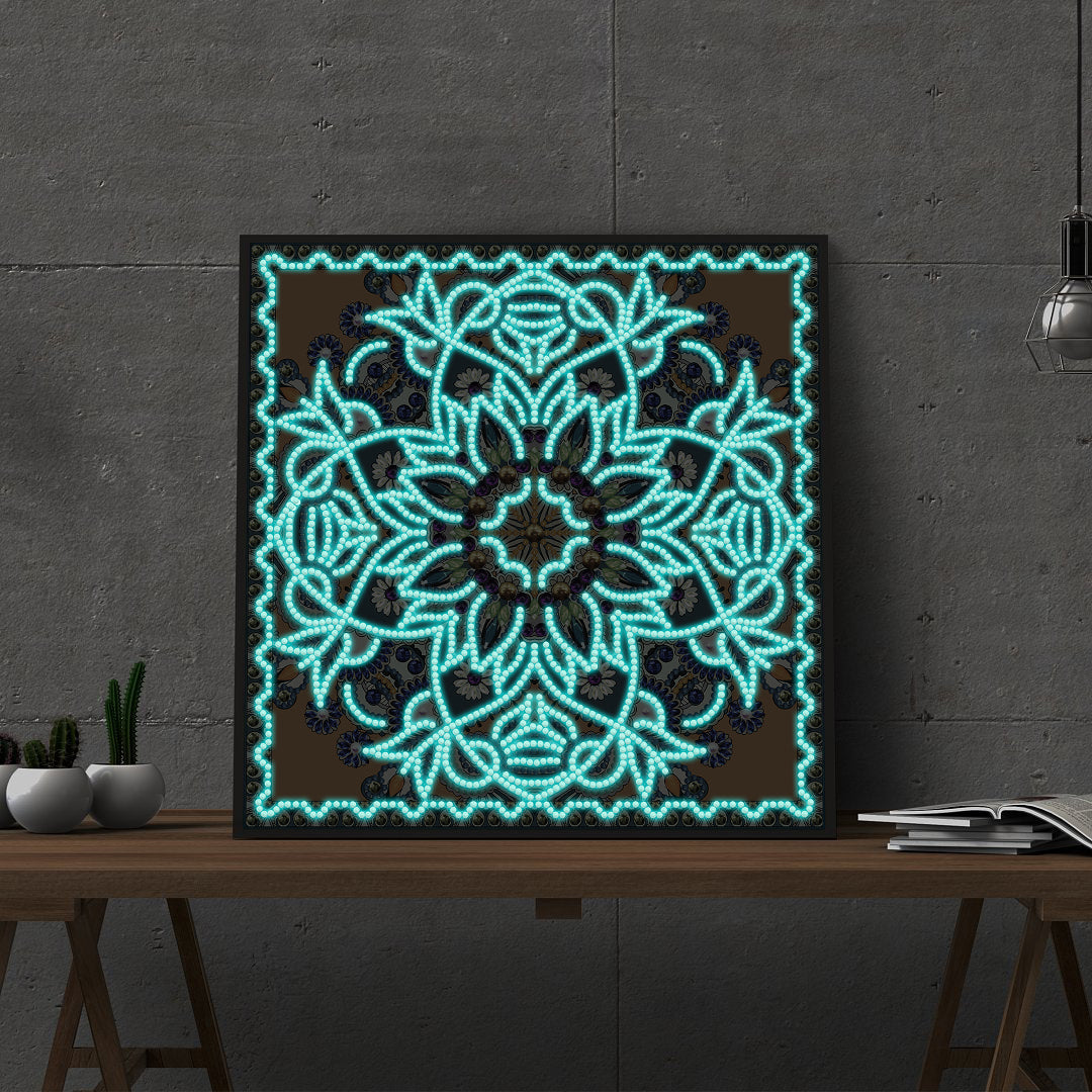 Mandala #10 - DIY Diamond Painting Glow in the Dark