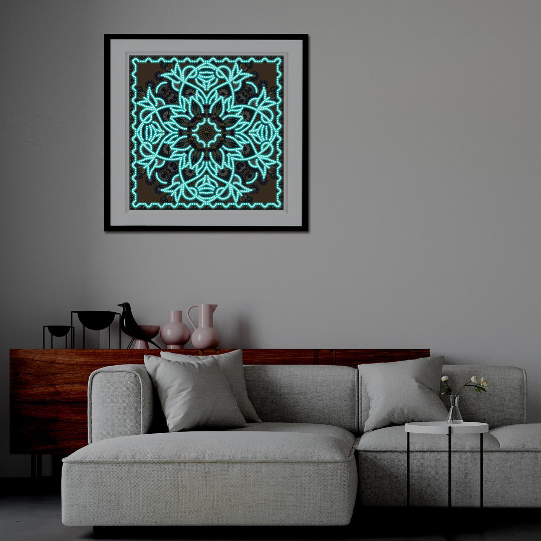Mandala #10 - DIY Diamond Painting Glow in the Dark