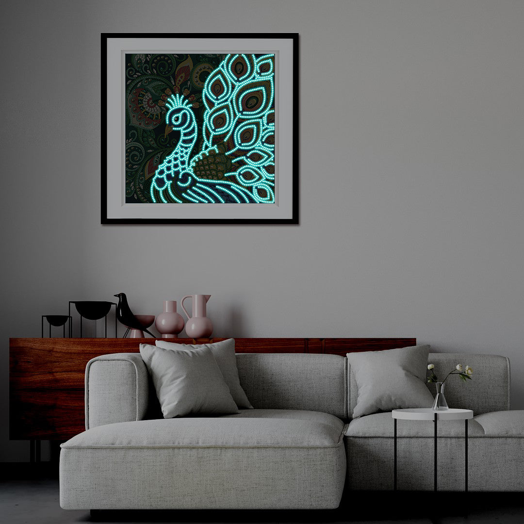 Peacock - DIY Diamond Painting Glow in the Dark