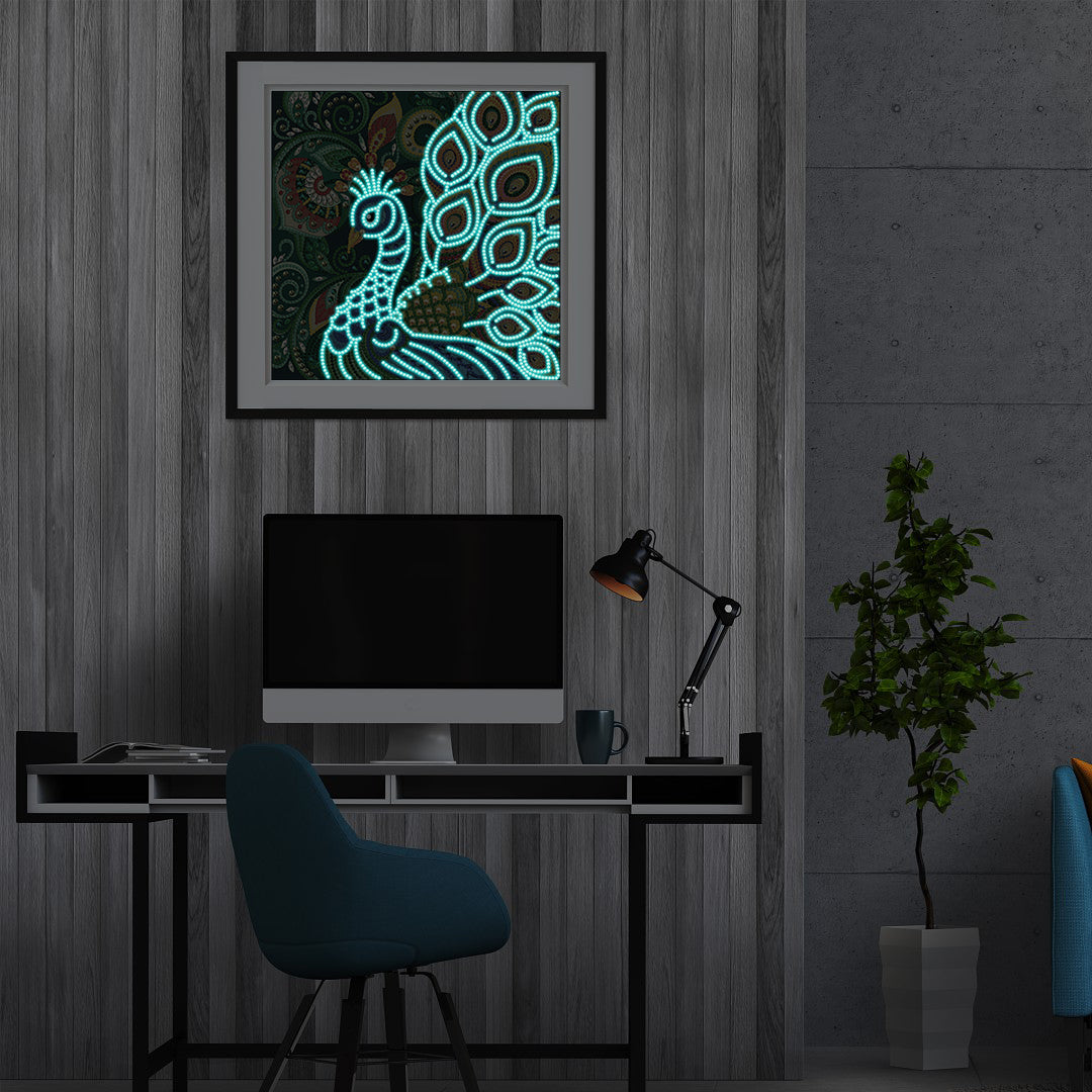Peacock - DIY Diamond Painting Glow in the Dark