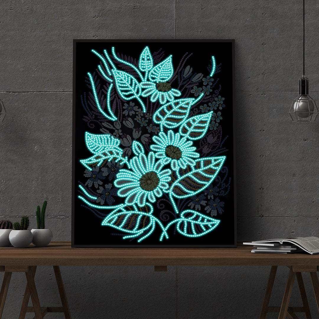 Flower - DIY Diamond Painting Glow in the Dark