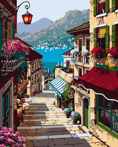 Image of Romantic Street - DIY Painting By Numbers