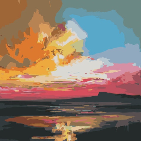 Image of Sunset Scenery #1 - DIY Painting By Numbers