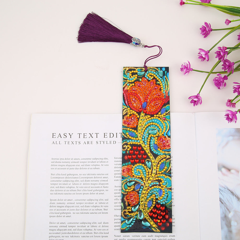 Red Rose - Diamond Painting Bookmark