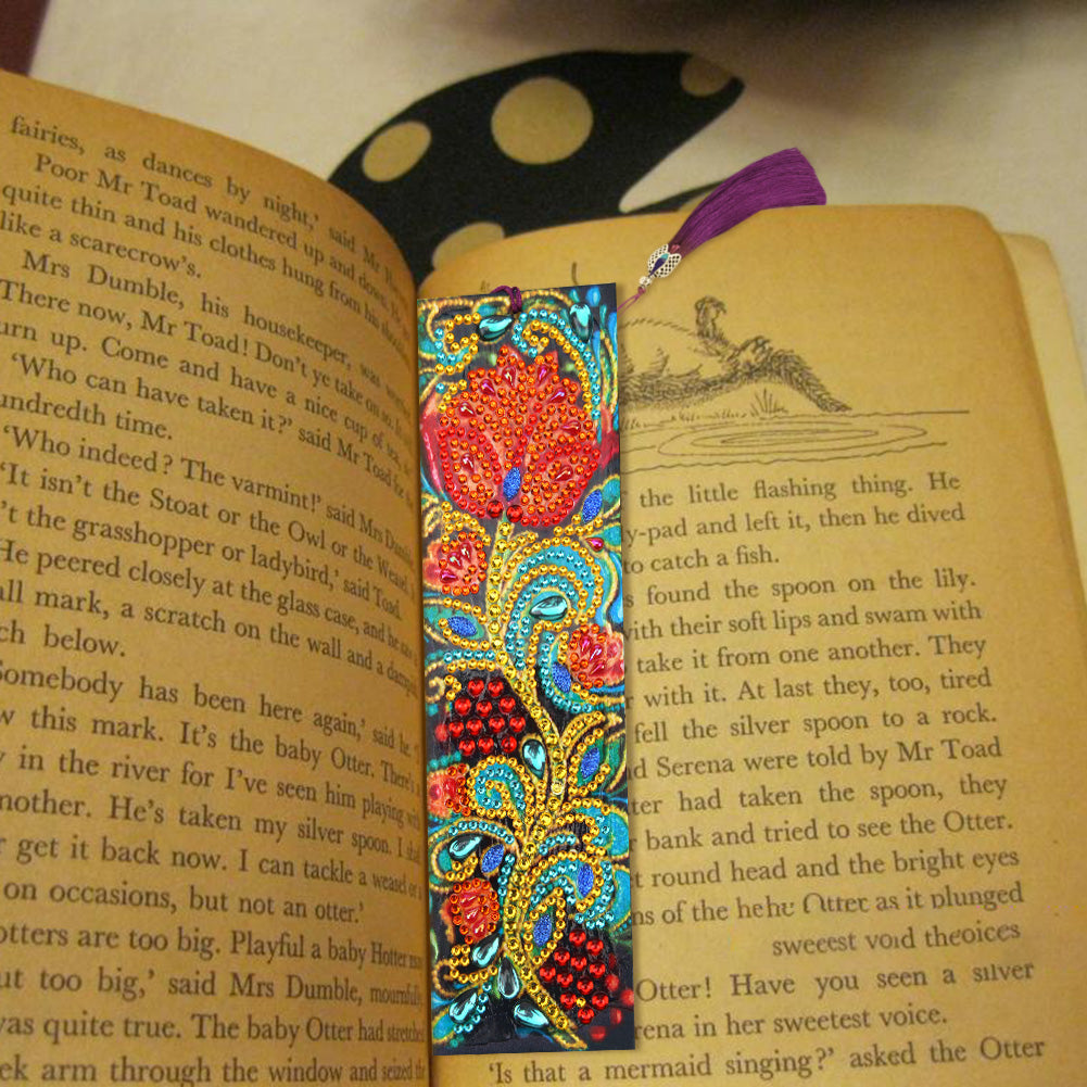 Red Rose - Diamond Painting Bookmark