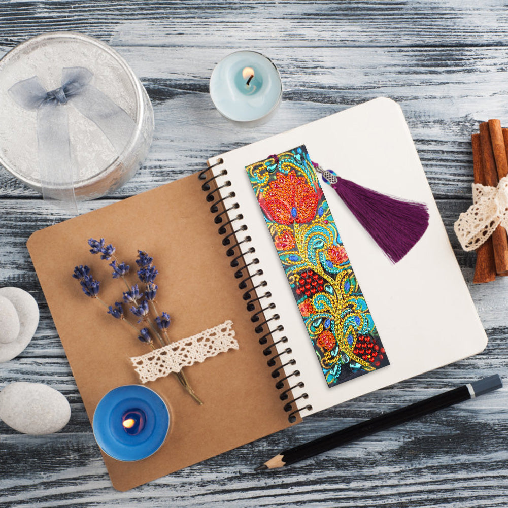 Red Rose - Diamond Painting Bookmark