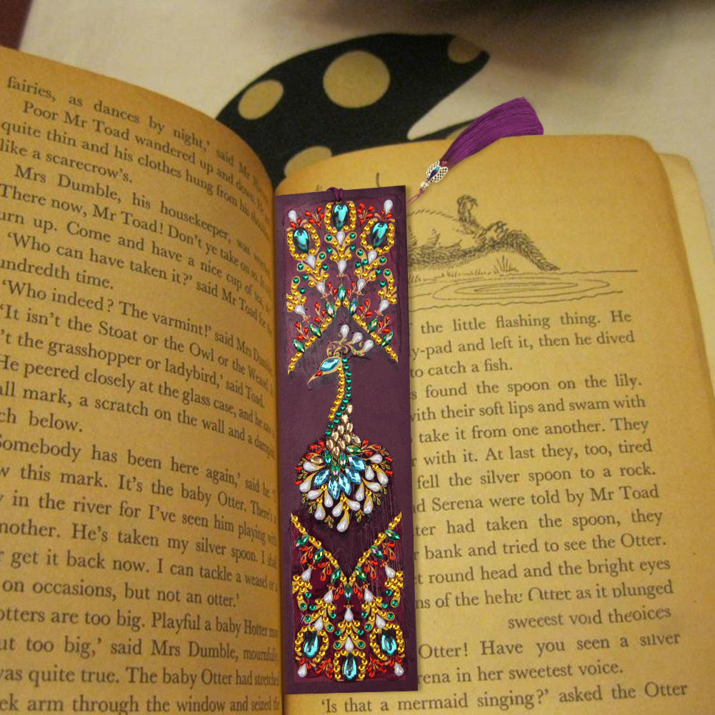 Peacock Royalty - Diamond Painting Bookmark