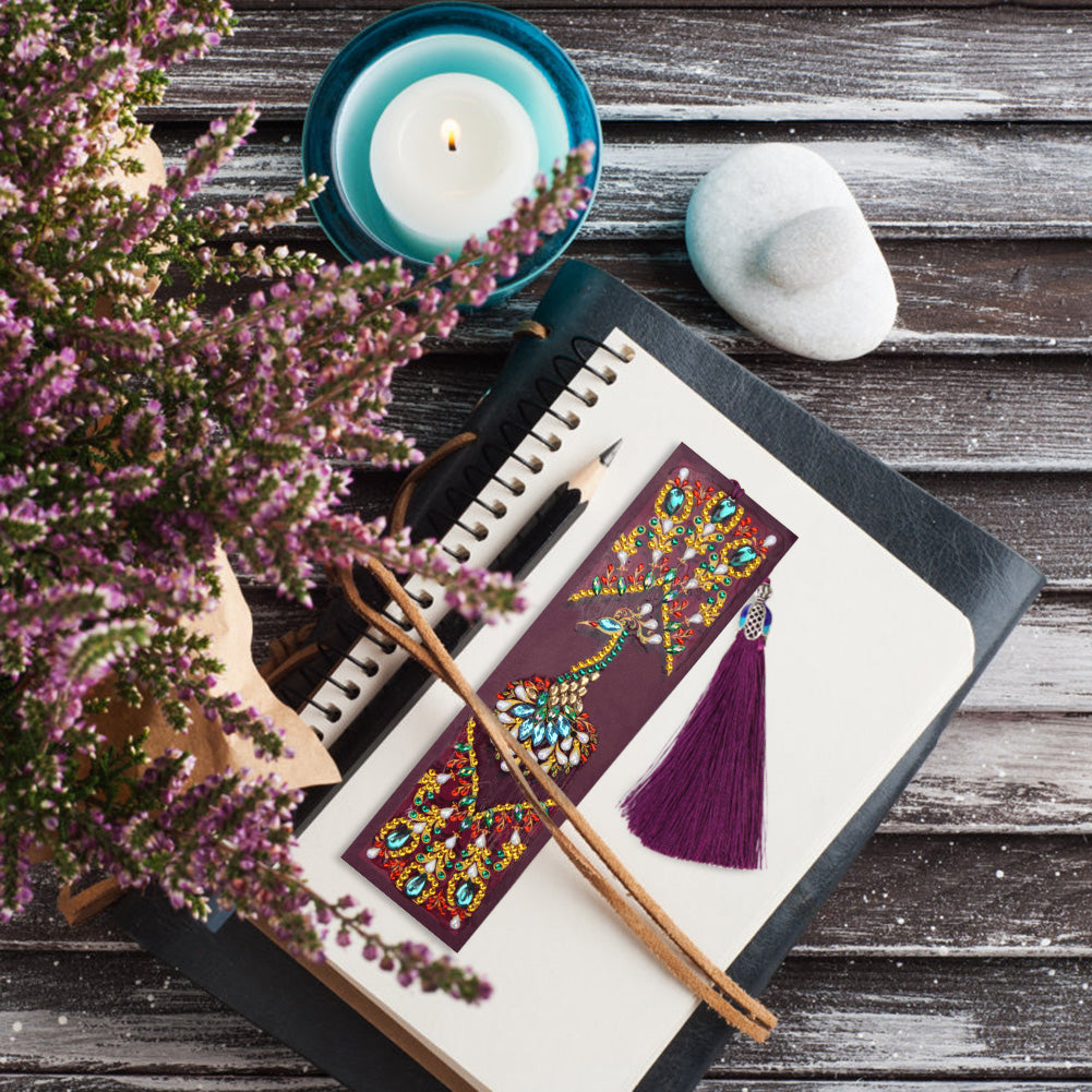 Peacock Royalty - Diamond Painting Bookmark