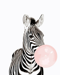 Zebra Bubble - DIY Painting By Numbers